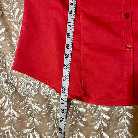 Vintage Coral Shirt with Dog and Palm Tree Embroidery -Size S -TP43 - Picture 9 of 9